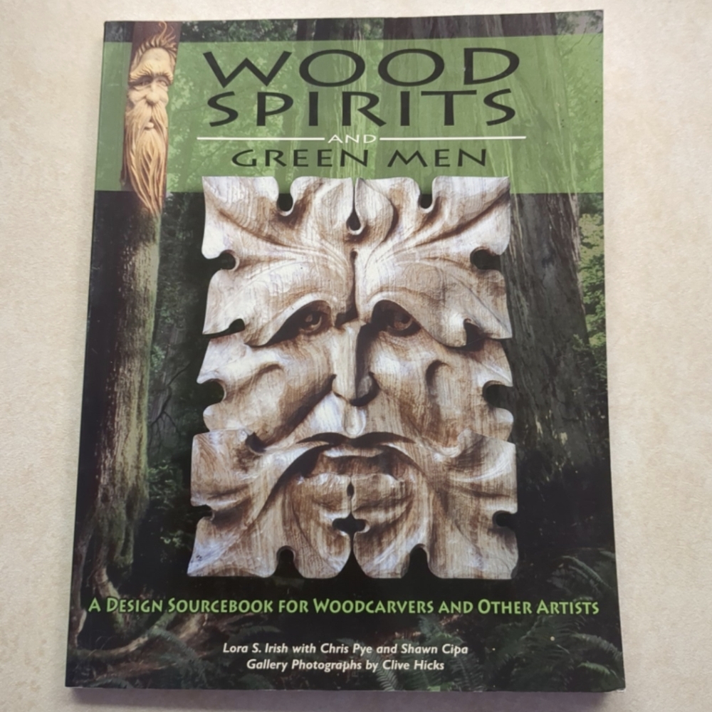 Wood carving book, whimsical, craft, carving, Green Men